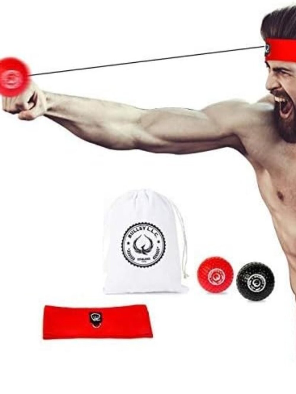 Boxing Reflex Balls, Knuckle Cover Grips, Speed Hand Eye Coord Training Workout